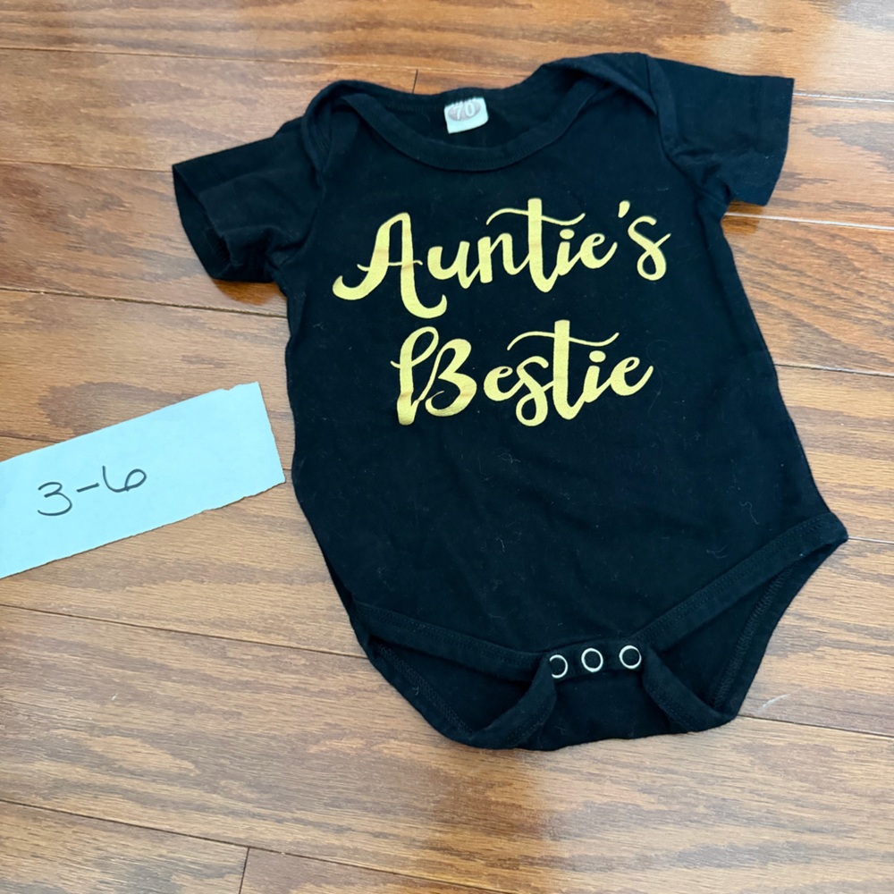 SHEIN Black and Gold Kids Bodysuit
